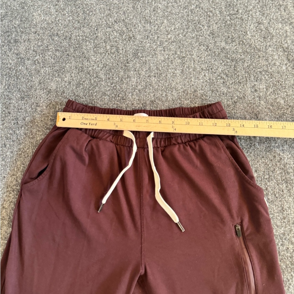 Feat‎ Clothing Women's Sz Small Reverse Fleece Joggers Lounge Pants Burgundy - Picture 9 of 16
